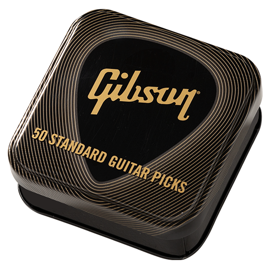 Gibson Accessories MEDIATORS STANDARD TIN 50 PACK BLACK HEAVY