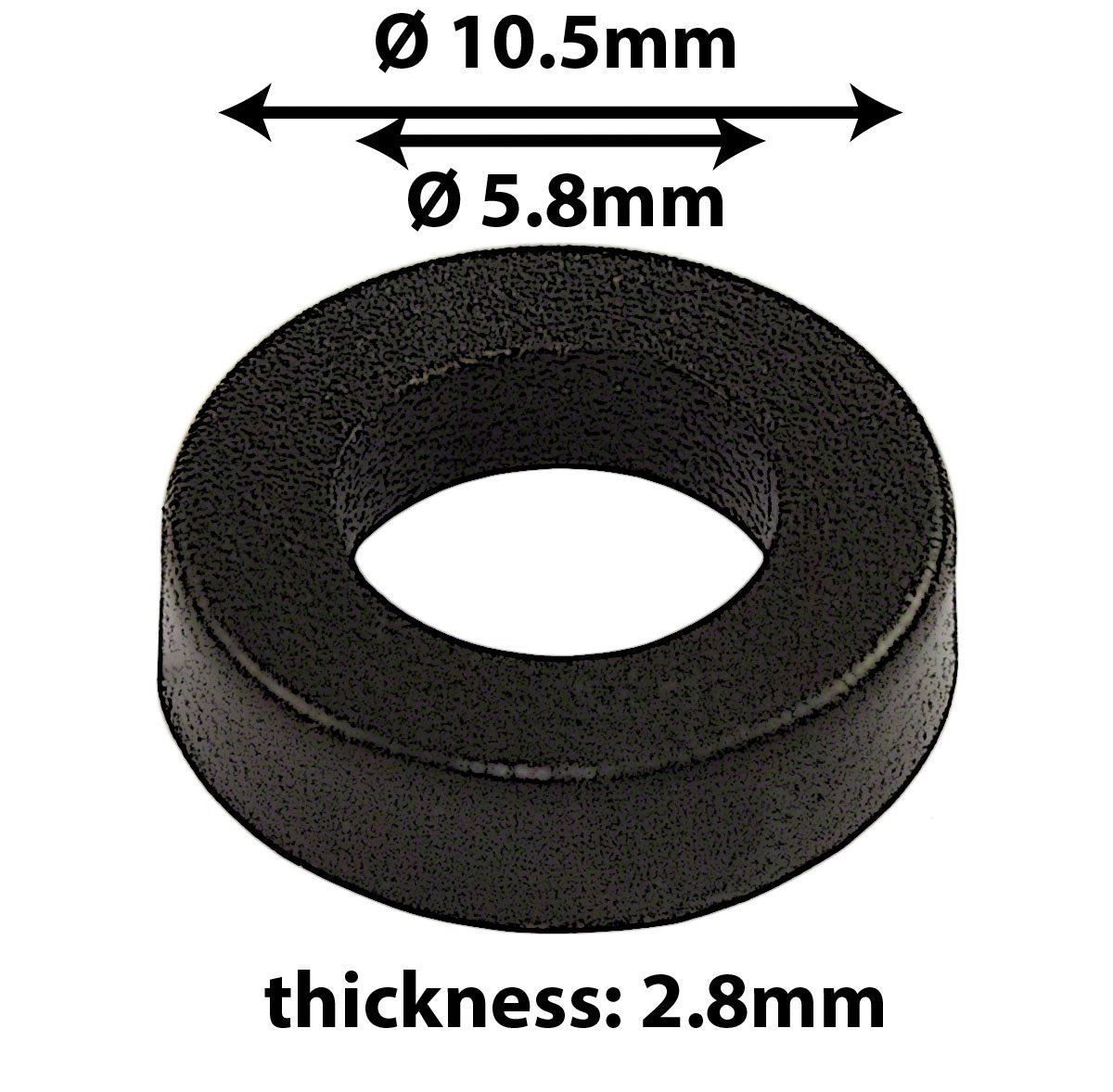 CB-B - Rondelle Nylon Pour Tirant - noire(X20)