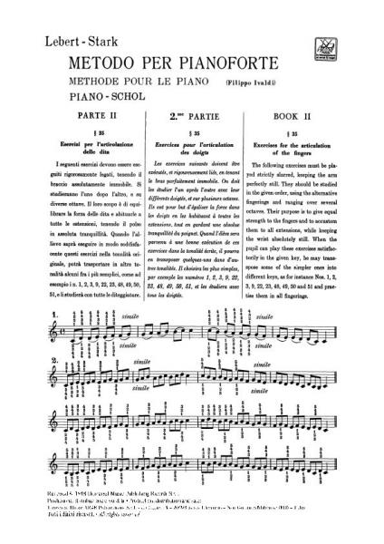 Lebert/stark - Gran Metodo TEORICO-pratico Per Lo Studio Del Pianoforte.