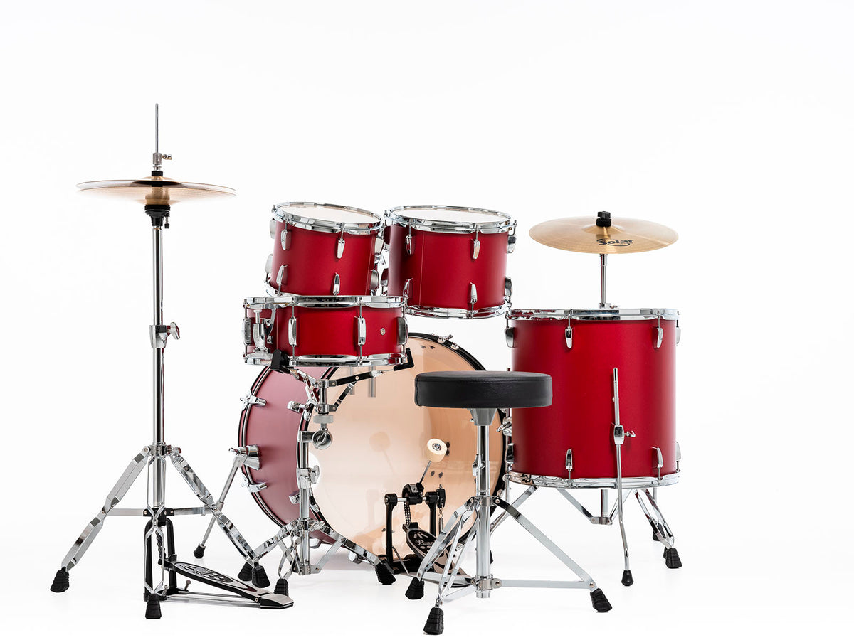 RSS525SCC-747 - Roadshow 5F rock 22" + Sabian Solar 2 cymbales Matte Red