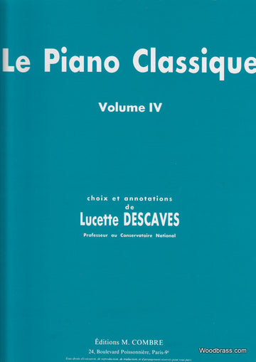 Descaves - Le Piano Classique Vol.4 - Piano