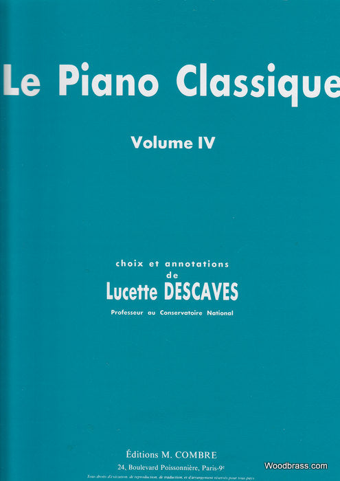 Descaves - Le Piano Classique Vol.4 - Piano