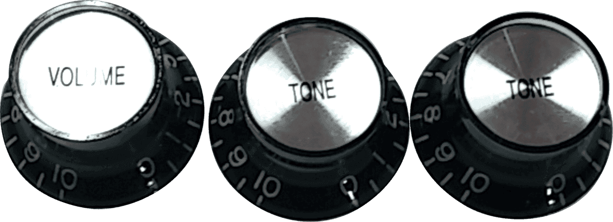 Boutons de Réglages SG par 3 Noir (1 Volume et 2 Tone)