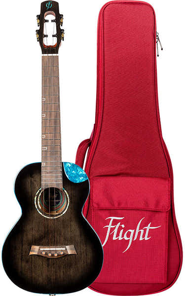 Flight Nighthawk Tenor Electro Ukulele - Black Stain