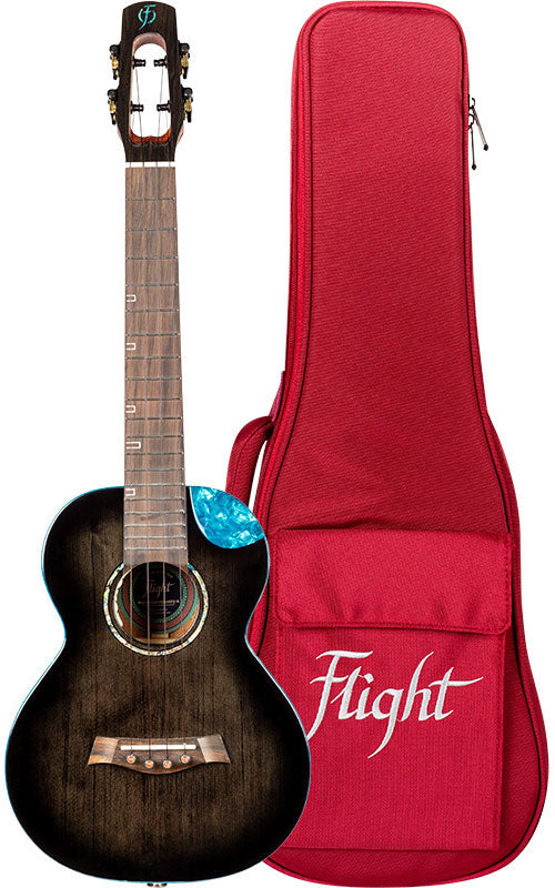 Flight Nighthawk Tenor Electro Ukulele - Black Stain