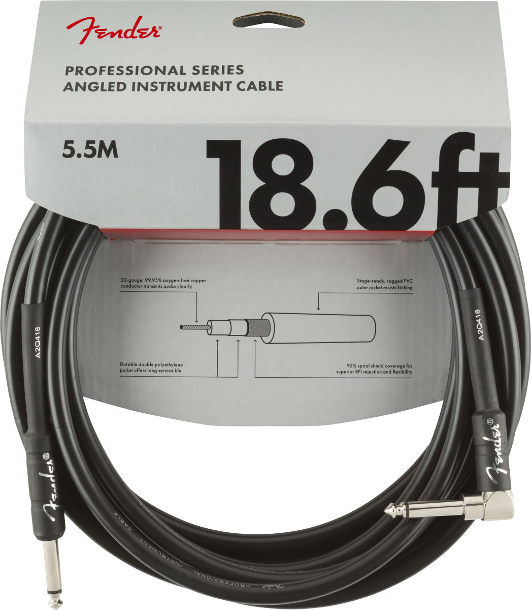 5,5m Professional Instrument Cable Black