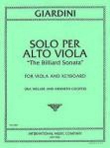 Giardini - Solo Per Alto Viola ("the Billiard Sonata")
