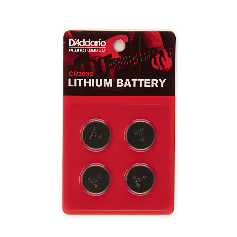 D'ADDARIO PW-CR2032-04 Lot de 4 Piles Lithium CR2032