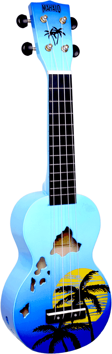 Soprano Finition Îles Hawaï Bleu Brillant