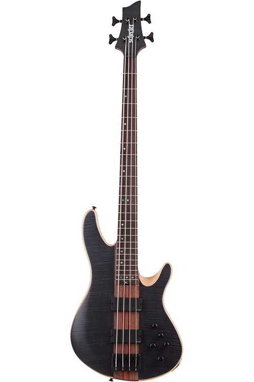 Schecter cb-4 charles berthoud signature see thru black satin