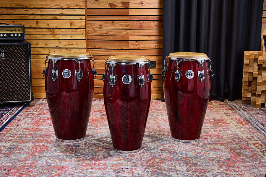 MEC1134WRP-CH - Marathon Exclusive Series Conga 11 3/4" - Wine Red/Chrome HW