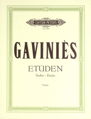 Gavinies Pierre - 24 Etudes 'matinées' - Violin