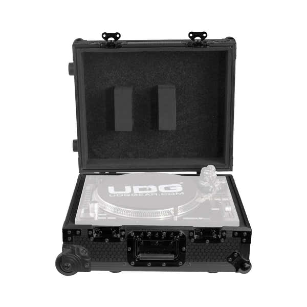 UDG U 91029 BL2 - Flight-case black avec trolley pour platines vinyles