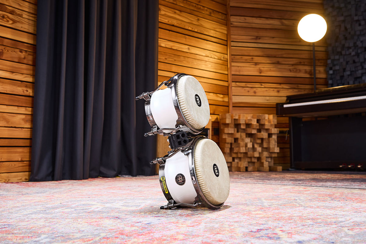 RS400PW - Artist Series Bongo Roberto Serrano - 7" & 8 1/2" Pearl White