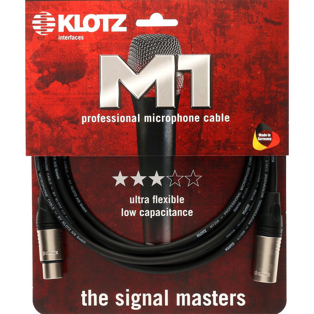 Cable Micro XLR 15M Noir Klotz