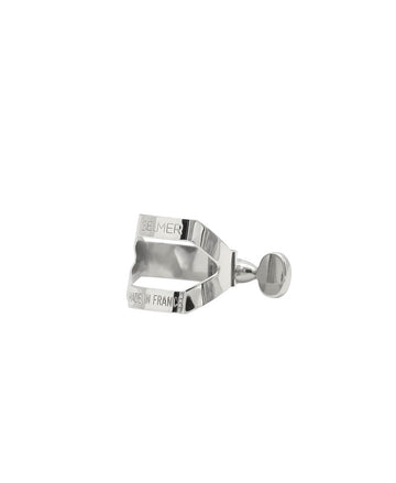 Ligature Sax Soprano Argentée (Bec Ébonite)