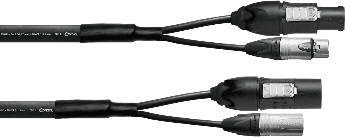 Câble Hybride XLR 5 Points + Powercon 2,5 Mm True1 - 3M