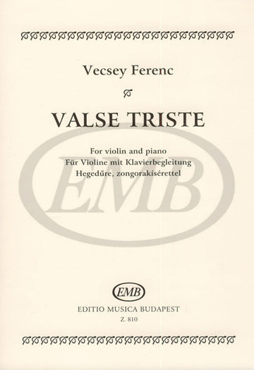 Vecsey F. - Valse Triste - Violon et Piano