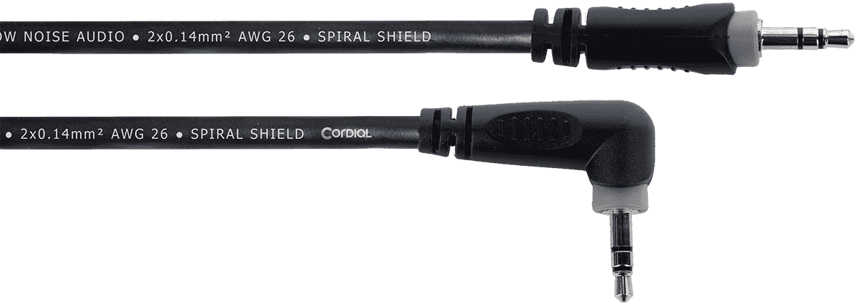 Câble Audio Stéréo Mini-jack Droit /Coudé 50 CM