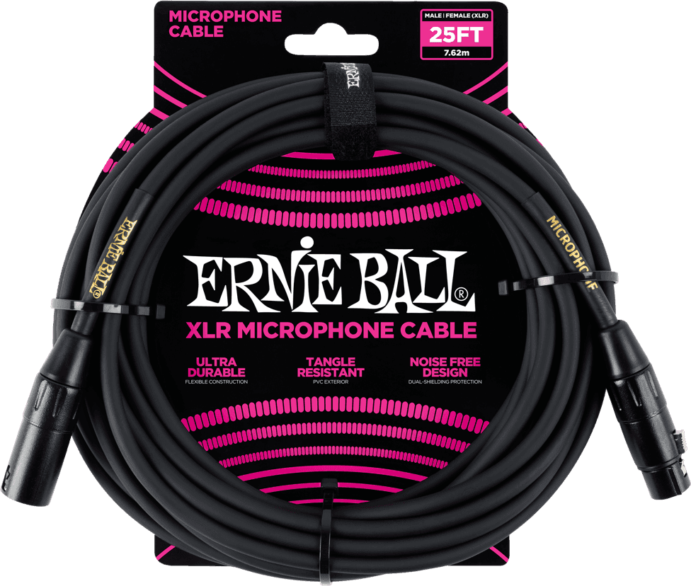 Cables Microphone Classic XLR Mâle/XLR Fem 7,62M Noir