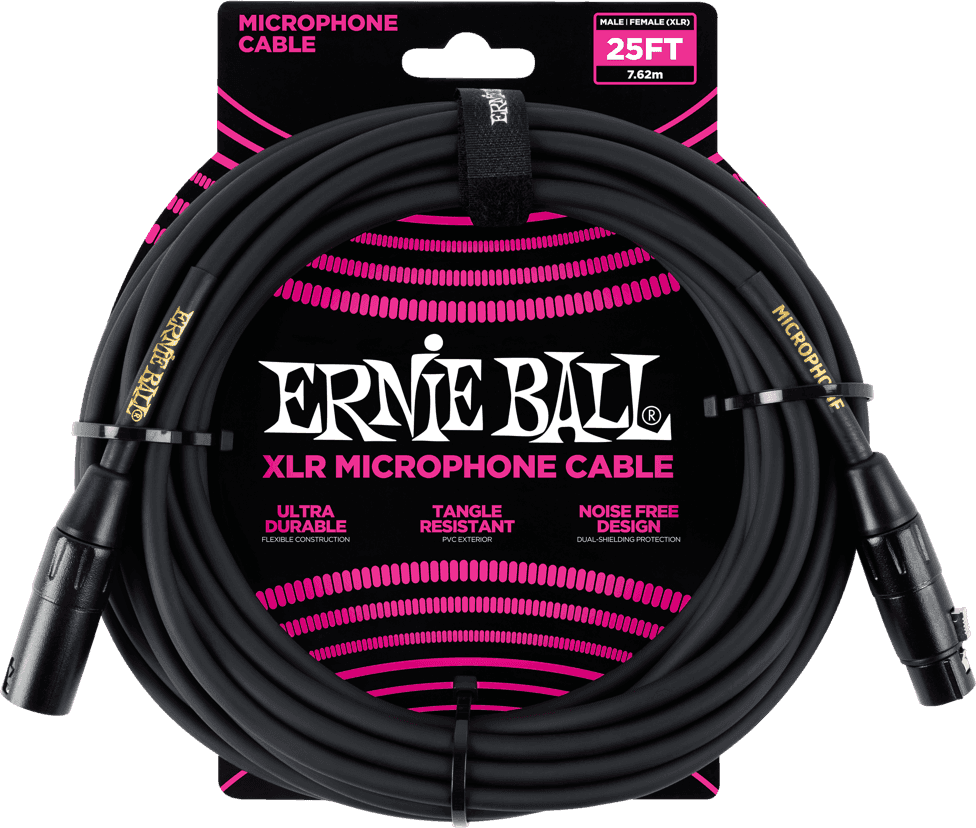 Cables Microphone Classic XLR Mâle/XLR Fem 7,62M Noir