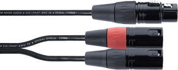 Câble Y Bretelle XLR Femelle / 2 XLR Mâle 30 CM