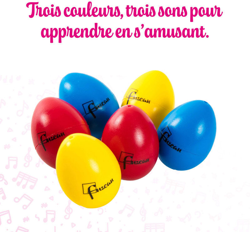 Lot De 3 Paires D'oeufs Sonores Colorés