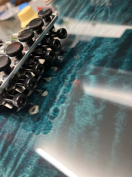 STERLING BY MUSIC MAN Axis AX50QM Yucatan Blue - Stock B