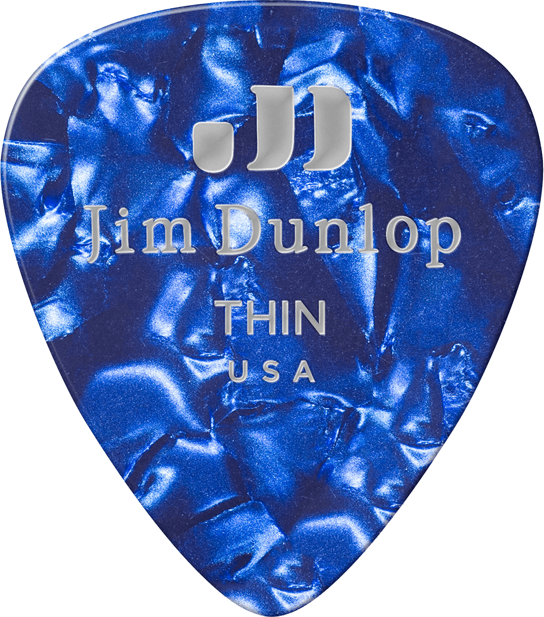 12 x Thin Genuine Celluloid Perloid Blue