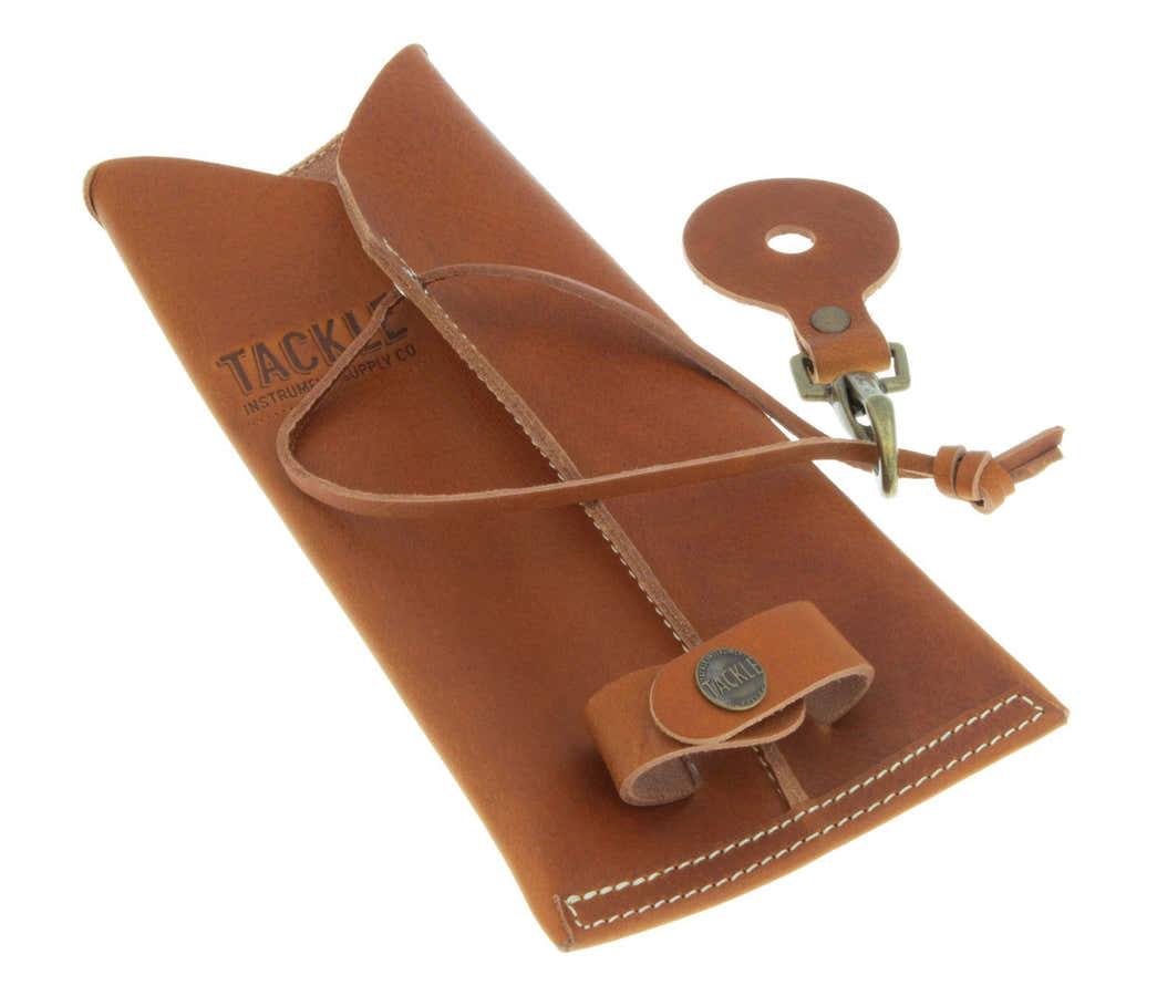 Porte Baguettes En Cuir Avec Crochet Saddle Tan