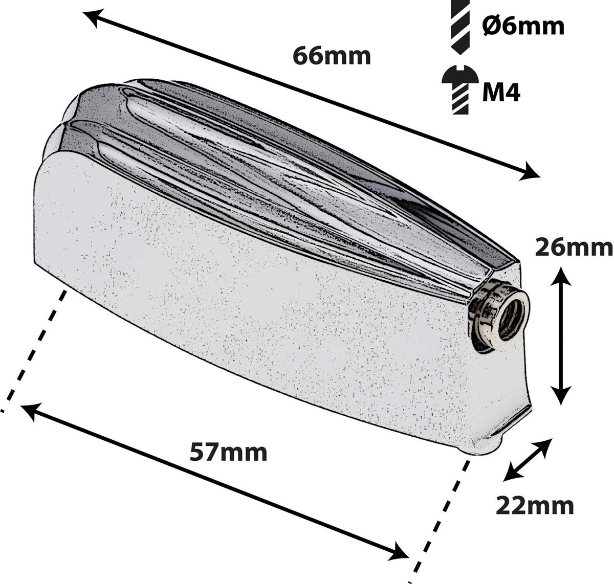 L23BD Coquille Grosse Caisse 57mm X1
