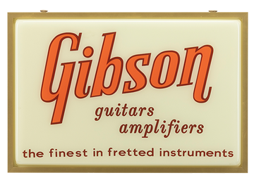 Enseigne Gibson Vintage Lighted Sign - Guitars & Amplifiers Sign
