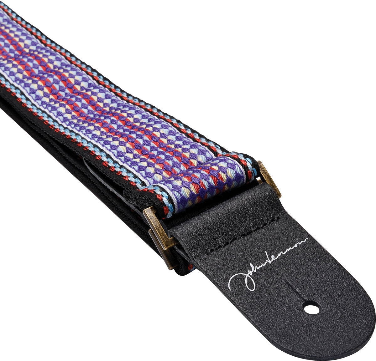 John Lennon Sign. Strap Live in NYC Jacquard