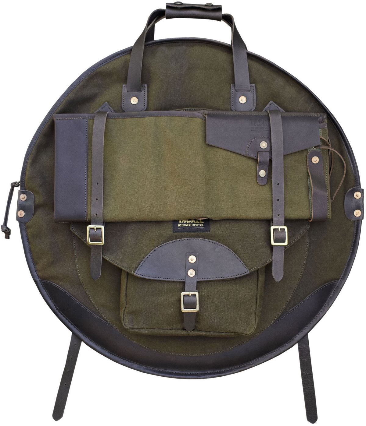 Sac Cymbales 22" Sac à Dos - Vert/Marron Foncé