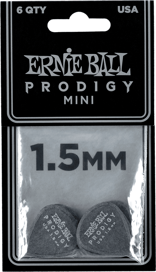 Médiators Prodigy Sachet de 6 Noir Mini 1,5Mm