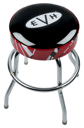 Logo Barstool with Striped Trim, 25"
