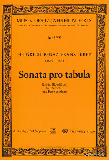 Biber Heinrich Ignaz Franz - Sonata Pro Tabula - Conducteur