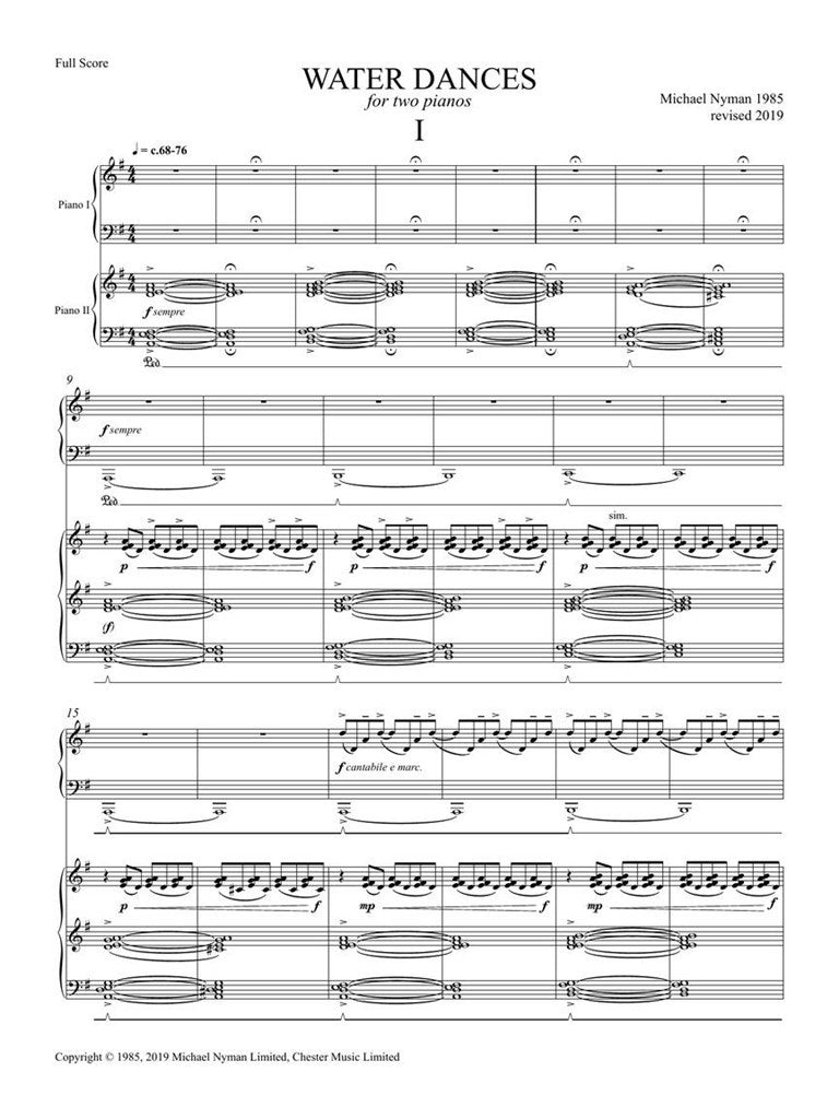 Nyman Michael - Water Dances - 2 Pianos