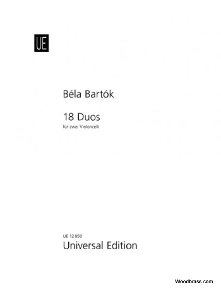 Universal Edition BARTOK B. - 18 Duos - 2 Violoncelles