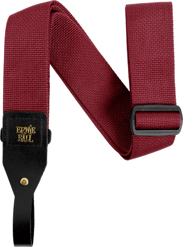Sangle Polypro Bordeaux pour Guitare Acoustique