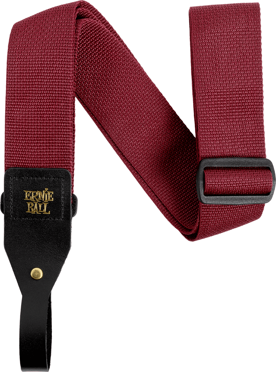 Sangle Polypro Bordeaux pour Guitare Acoustique
