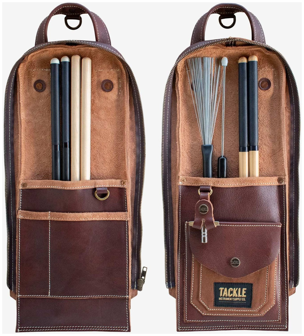 Housse Modulaire pour Baguettes en Cuir - Marron