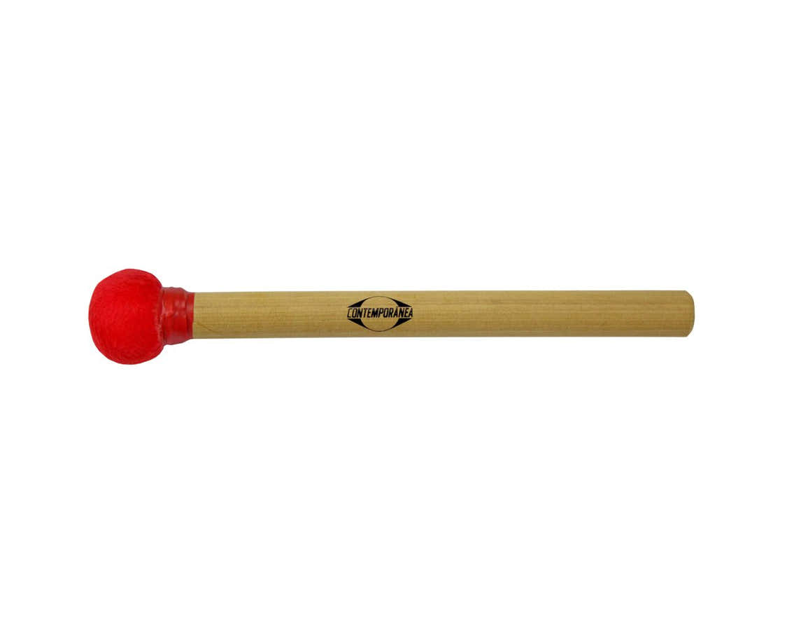 Mailloche De Surdo Rouge Bois Bois Petite Tête 30Cm