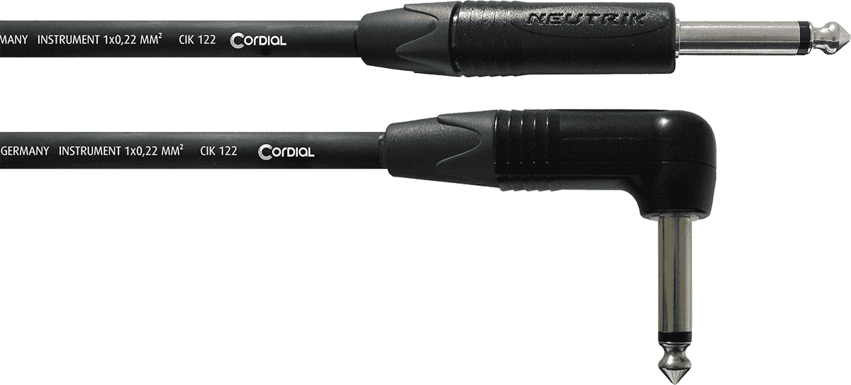 Cable Guitare Jack Droit /Coudé 3 M