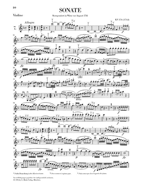 Moz W.A. - Sonatas For Piano And Violin Volume Ii