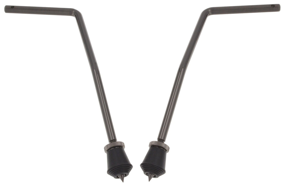 BDS7-105-Bk Pieds Grosse Caisse Incurvés 10.5mm X2 Noir
