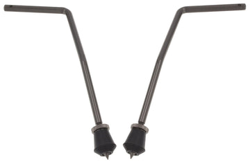 BDS7-105-Bk Pieds Grosse Caisse Incurvés 10.5mm X2 Noir