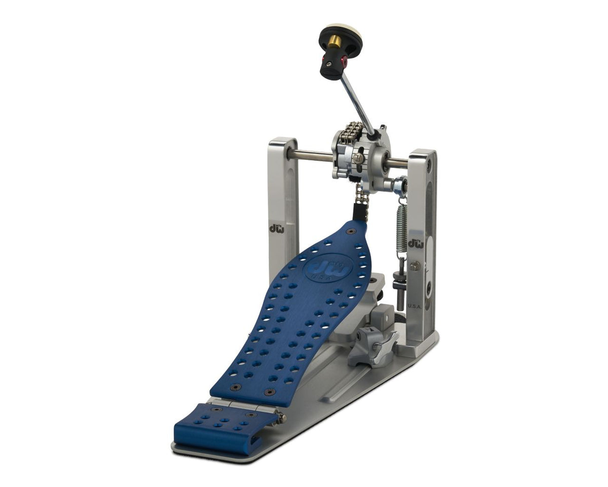 DW Drum Workshop Machined Chain Drive Pédale Simple Blue