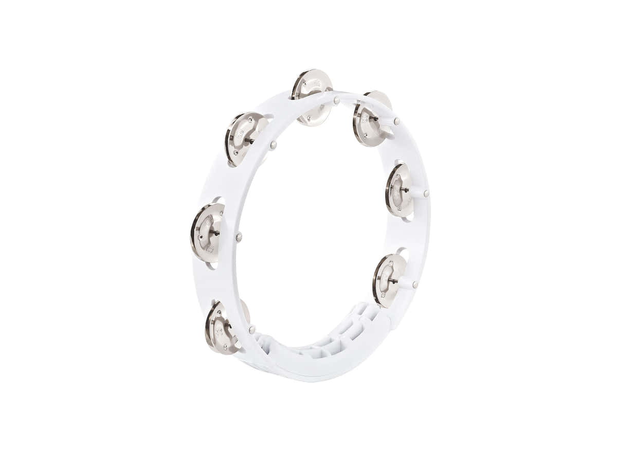 HTT8WH Tambourin Abs Blanc 20CM 1 Rangee De Cymbalettes