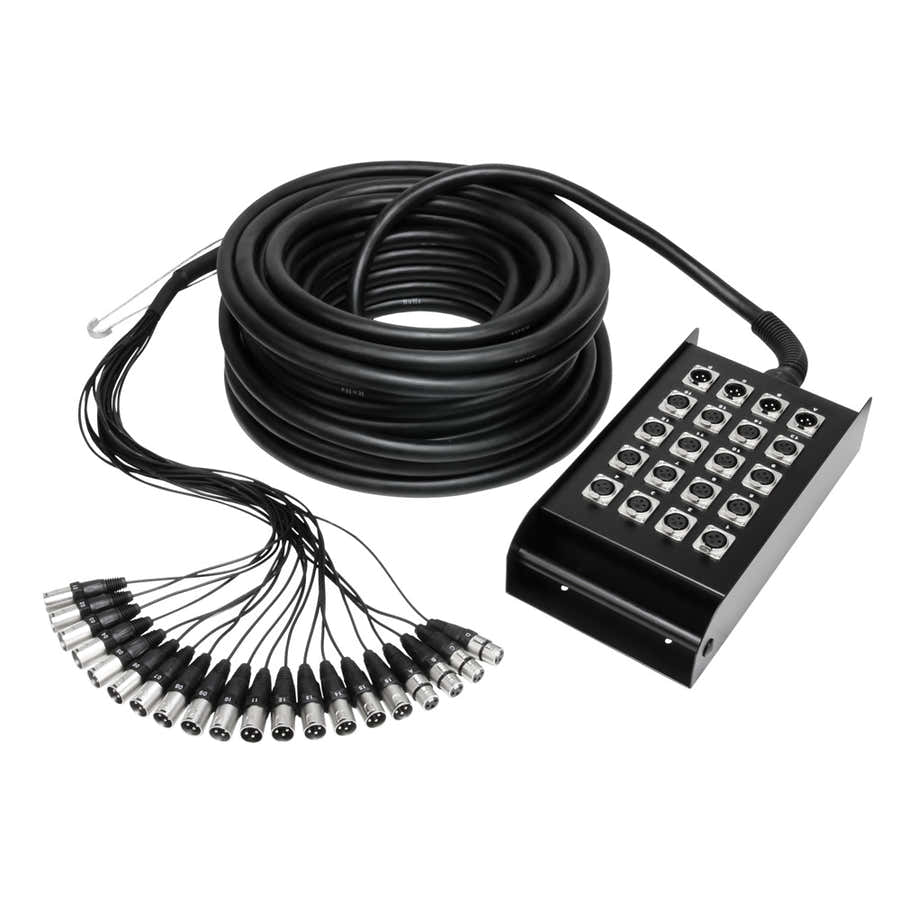 K20C15 Cable Multipaire avec Boitier de Scene 16/4 15 M
